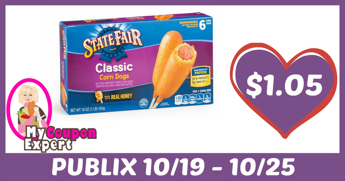 State Fair Corn Dogs Only $1.05 each after sale and coupons