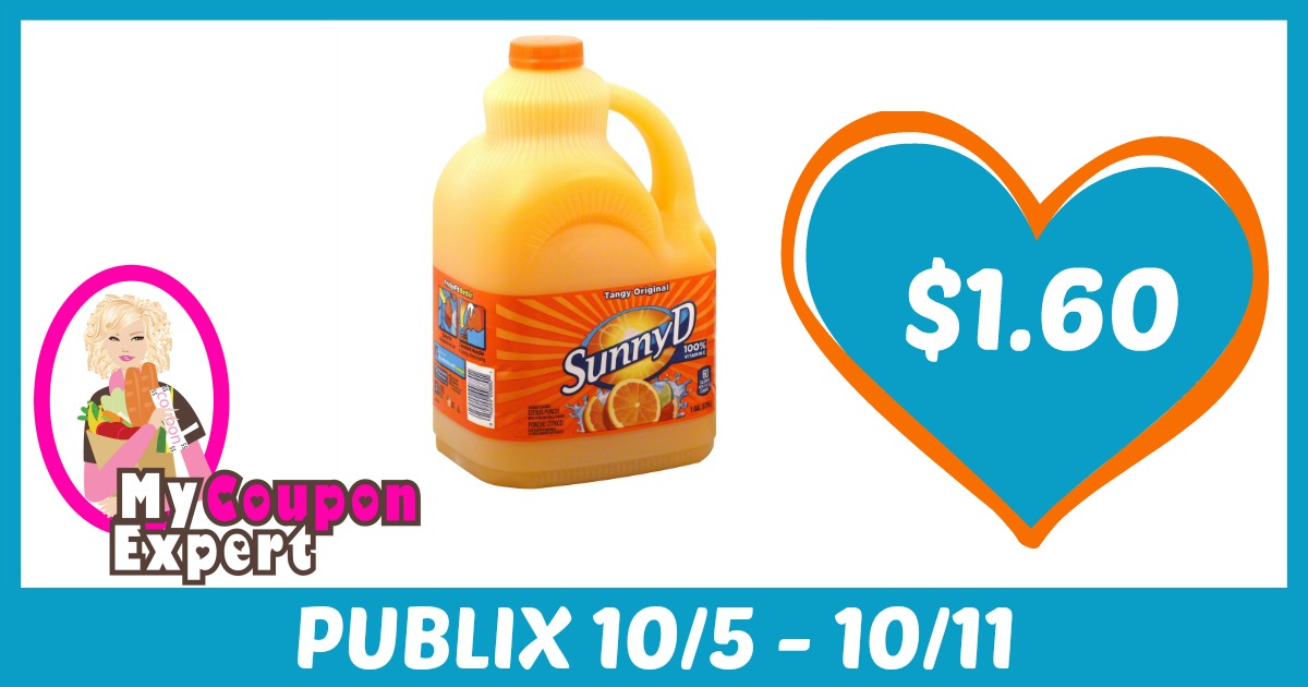 Sunny D Citrus Punch Only $1.60 each after sale and coupons