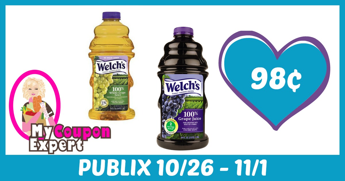 Welch’s Juice Only 98¢ each after sale and coupons