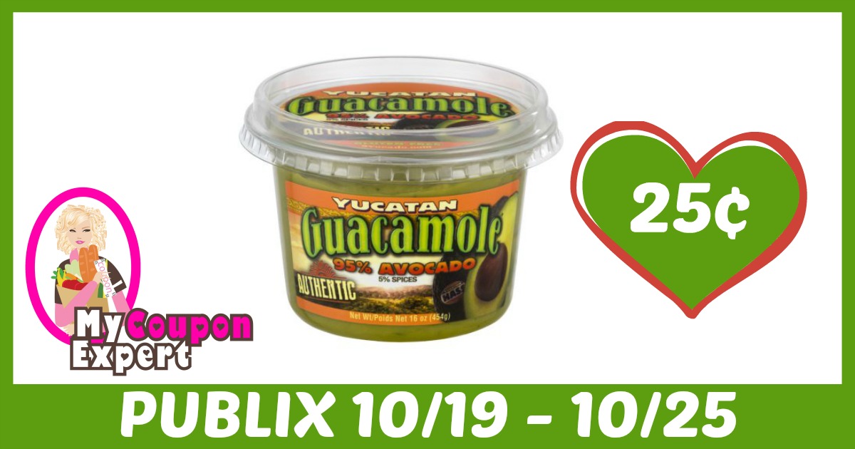 Yucatan Guacamole Only 25¢ each after sale and coupons