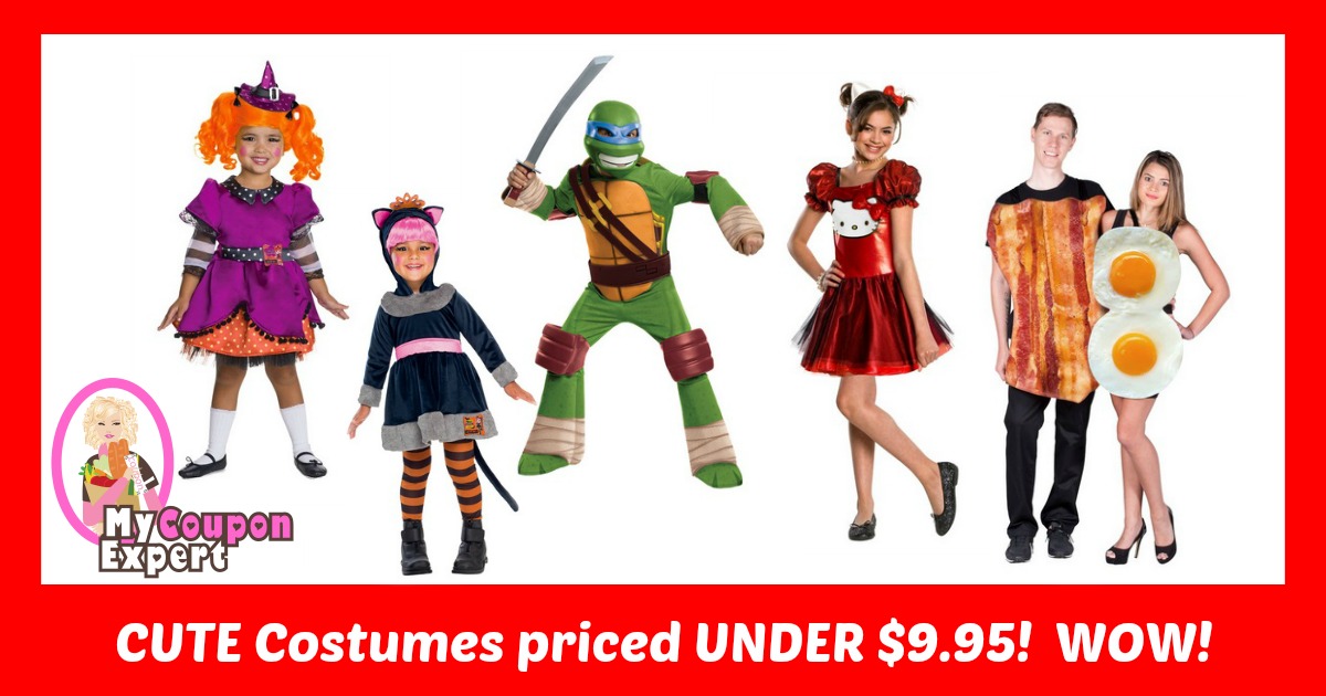 Cute Costumes under $9.95 plus FREE shipping and 25% off code!