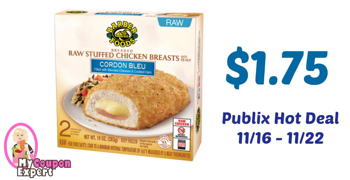 Barber Foods Stuffed Chicken Breasts Only $1.75 each after sale and coupons