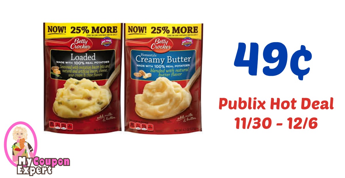 Betty Crocker Potatoes Only 49¢ each after sale and coupons