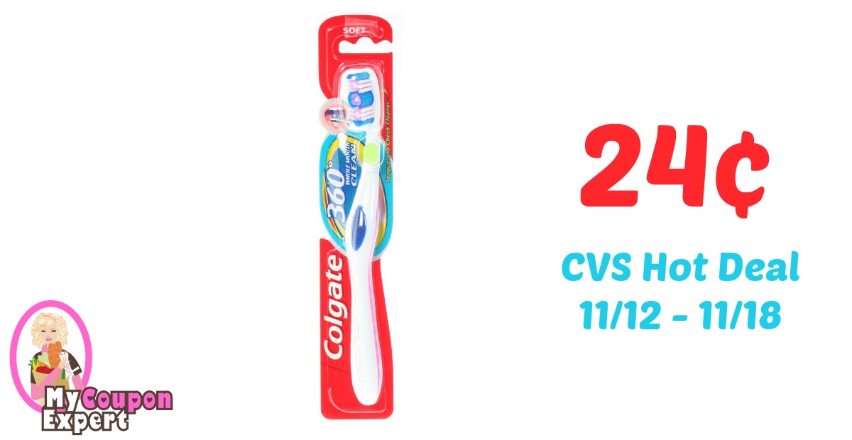Colgate 360 Adult Manual Toothbrush Only 24¢ each after sale and coupons