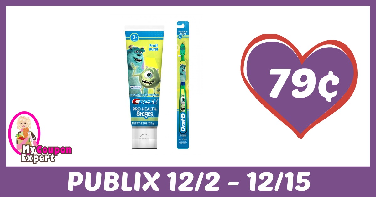 Crest & Oral-B Kids Products as low as 79¢ each after sale and coupons