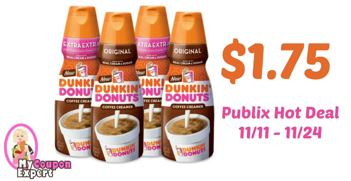 Dunkin Donuts Creamer Only $1.75 each after sale and coupons