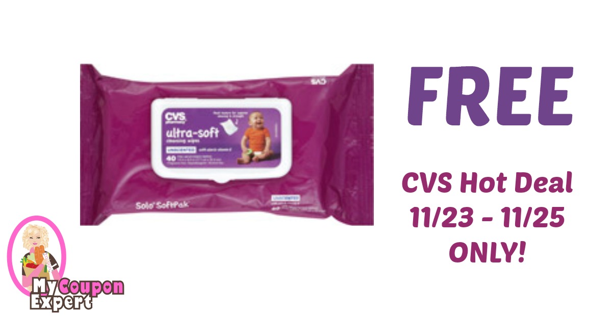 FREE CVS Health Ultra-Soft Cleansing or Baby Wipes after sale