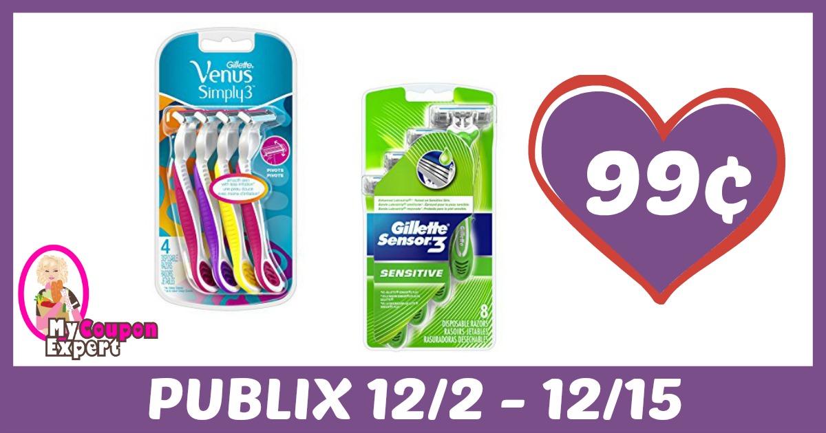 Razors Only 99¢ each after sale and coupons