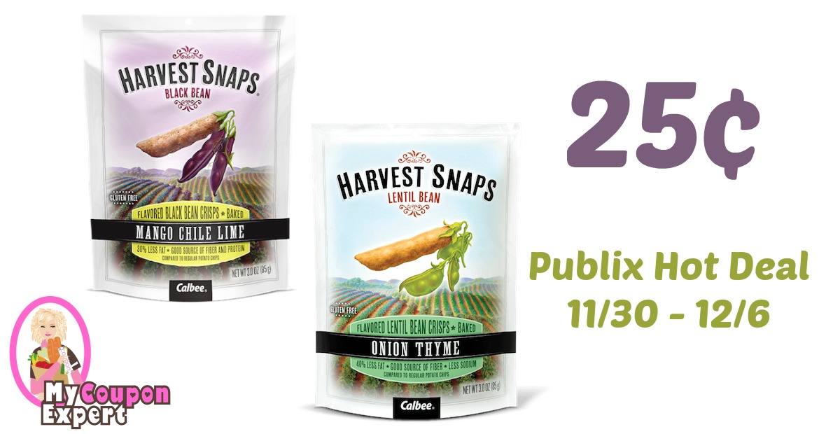 Harvest Snaps Crisps Only 25¢ each after sale and coupons