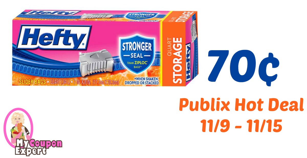 Hefty Slider Bags Only 70¢ each after sale and coupons
