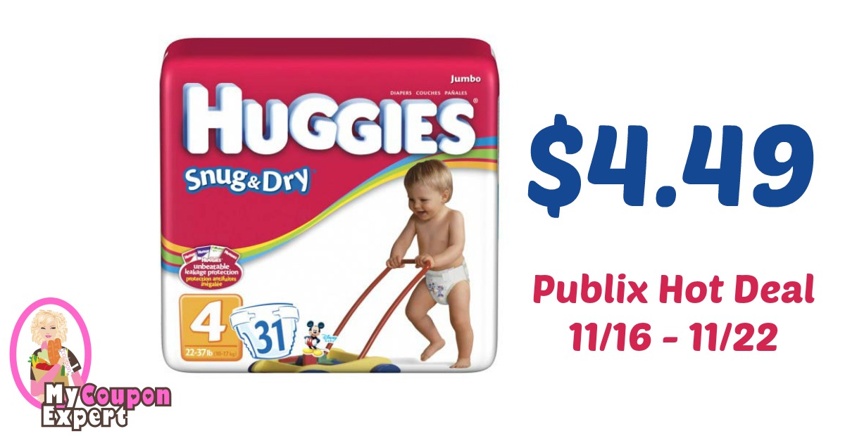 Huggies Diapers Only $4.49 each after sale and coupons