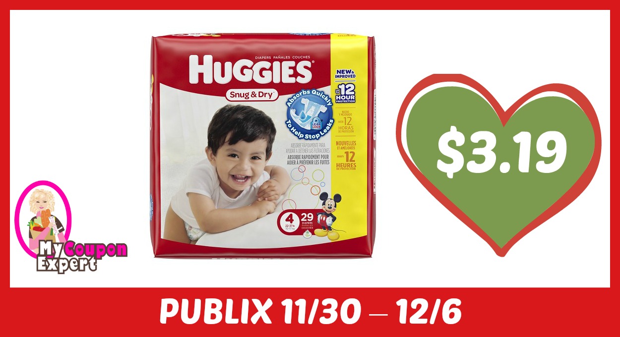 Huggies Diapers Only $3.19 after sale and coupons