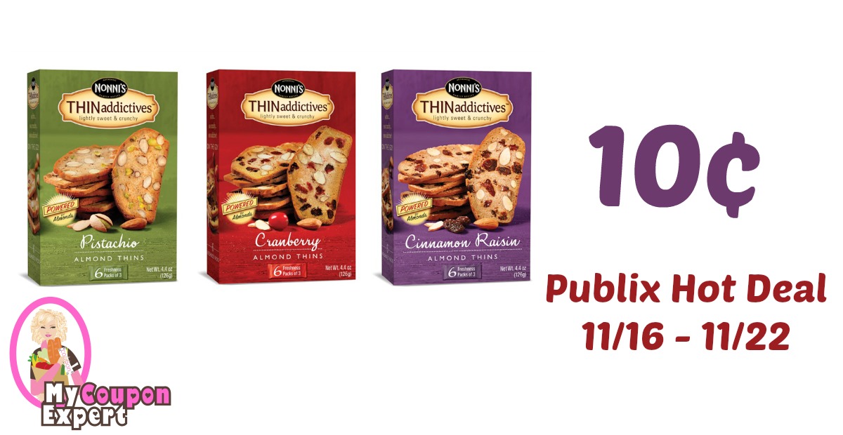 Nonni’s THINaddictives Only 10¢ each after sale and coupons
