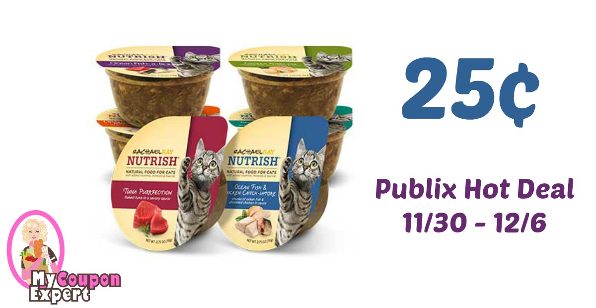 Rachael Ray Nutrish Cat Food Only 25¢ each after sale and coupons