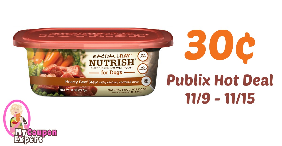 Rachael Ray Nutrish Natural Food for Dogs Only 30¢ each after sale and coupons