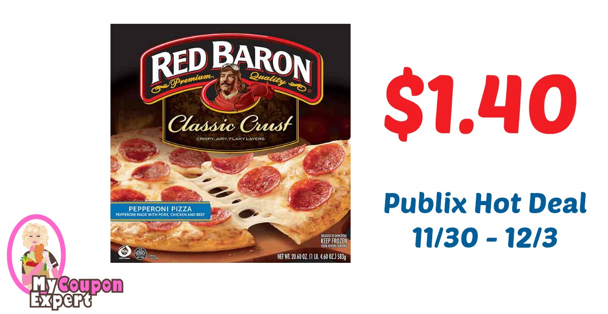 Red Baron Pizza Only $1.40 each after sale and coupons
