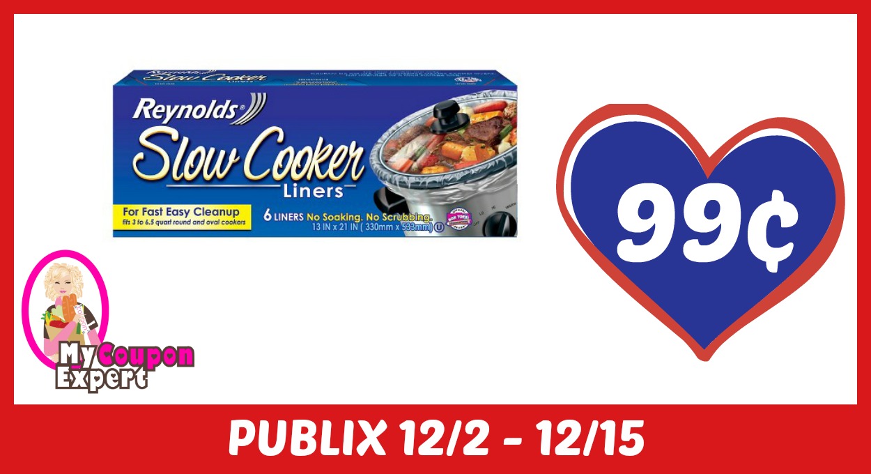 Reynolds Slow Cooker Liners Only 99¢ each after sale and coupons
