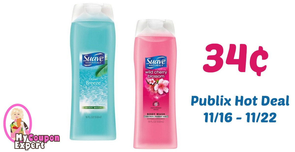 Suave Body Wash Only 35¢ each after sale and coupons