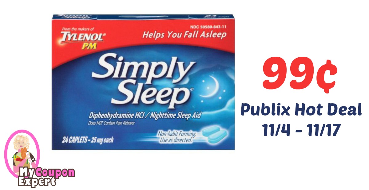 Tylenol Simply Sleep Only 99¢ each after sale and coupons