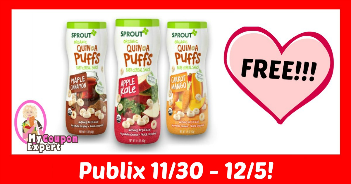 FREE Sprout Organic Baby Snacks at Publix!!!  Check this out!