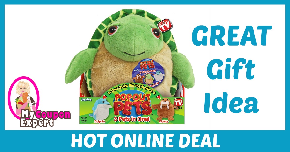 Hot Holiday Gift Idea! 3 Stuffed Animals in One, Reversible Plush Toy UNDER $8.00 (60% Savings!!)