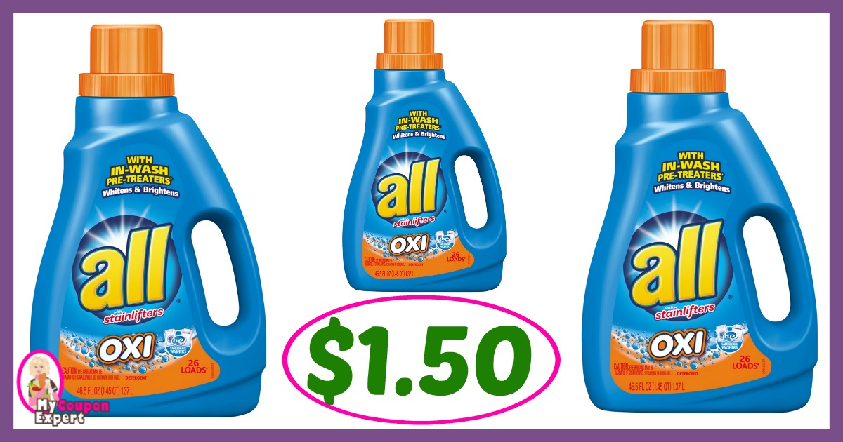 Publix Hot Deal Alert! All Laundry Detergent Only $1.50 after sale and coupons