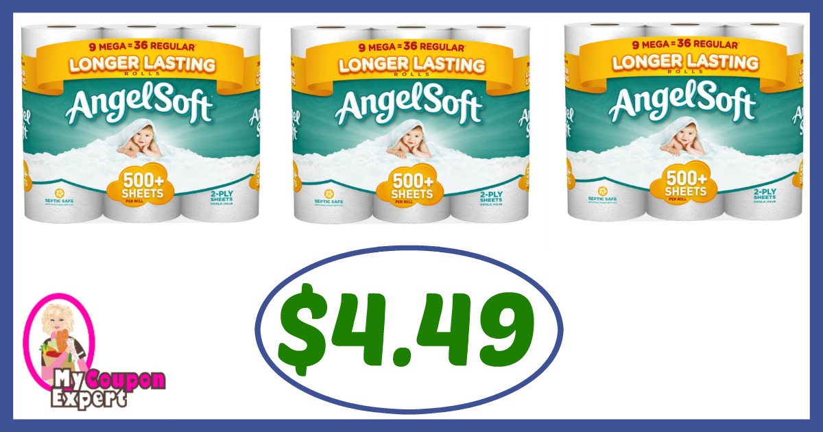 Publix Hot Deal Alert! Angel Soft Bath Tissue Only $4.49 each after sale and coupons