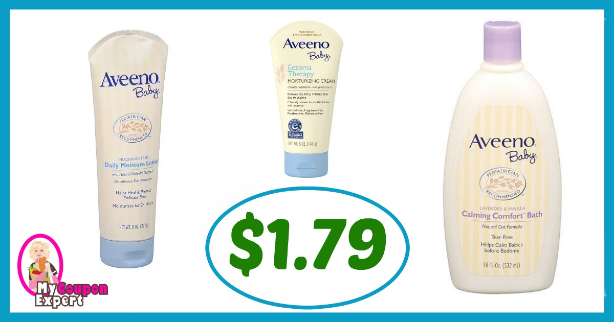 Publix Hot Deal Alert! Aveeno Baby Products Only $1.79 after sale and coupons