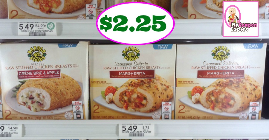 Publix Hot Deal Alert! Barber Foods Stuffed Chicken Breasts Only $2.25 each after sale and coupons