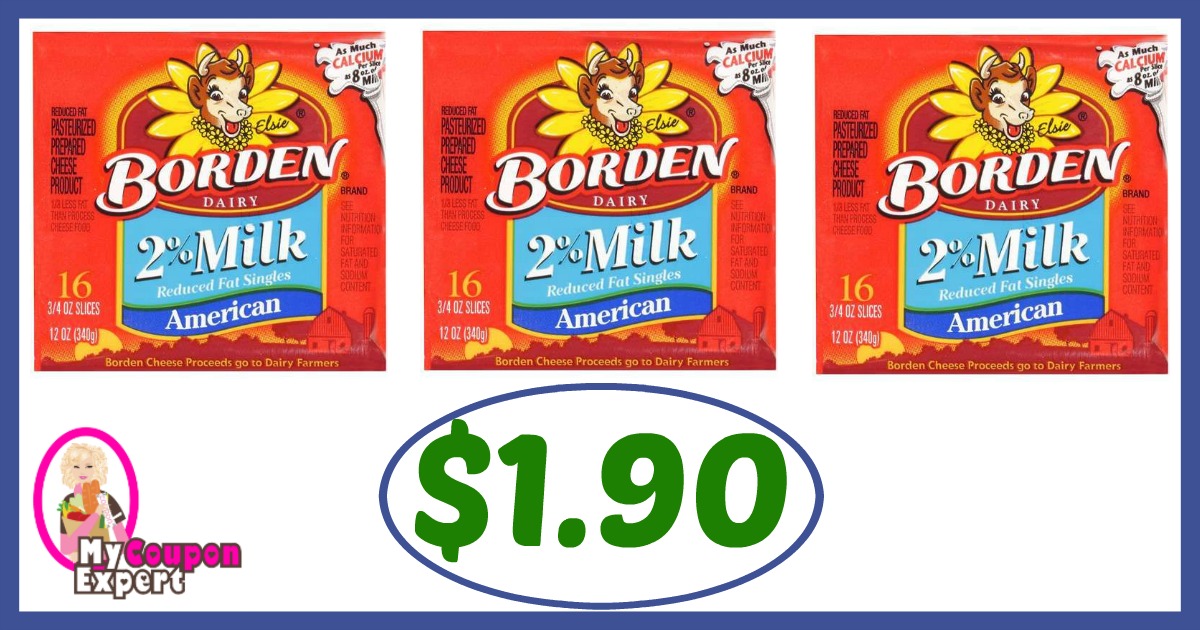 Publix Hot Deal Alert! Borden Cheese Only $1.90 each after sale and coupons