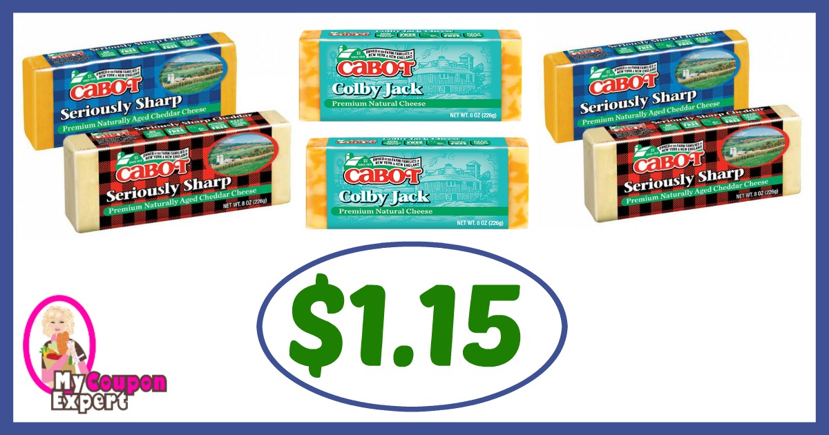 Publix Hot Deal Alert! Cabot Cheese Bar Only $1.15 each after sale and coupons