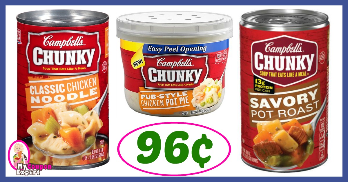 Publix Hot Deal Alert! Campbell’s Chunky Soup Only 96¢ each after sale and coupons