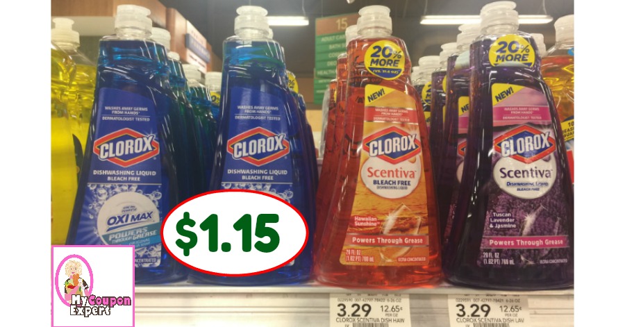 Publix!! Clorox Liquid Dish Soap just $1.15 each!
