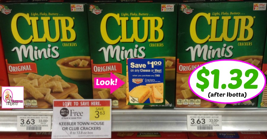 Keebler Club or Town House Crackers just $1.32 at Publix!
