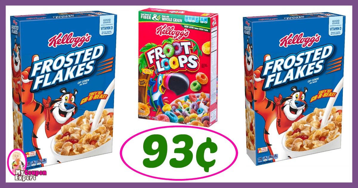 Publix Hot Deal Alert! Kellogg’s Cereal Only 93¢ each after sale and coupons