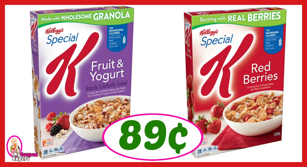 Publix Hot Deal Alert! Kellogg’s Special K Cereal Only 89¢ each after sale and coupons