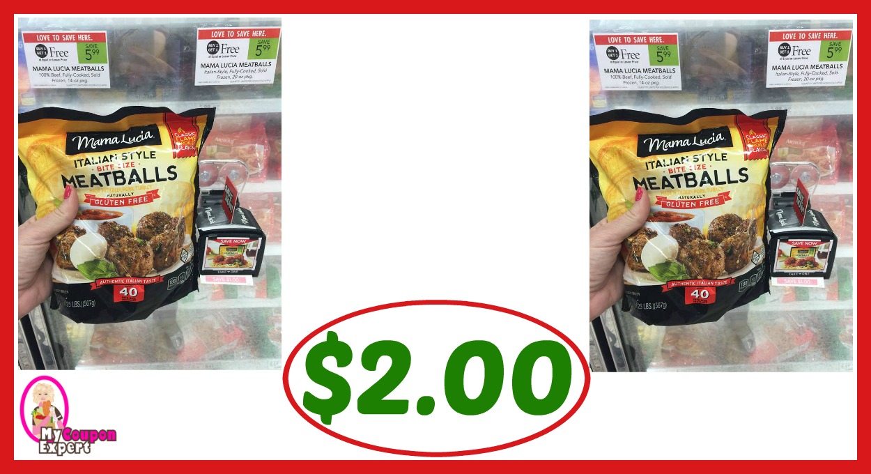 Publix Hot Deal Alert! Mama Lucia Meatballs Only $2.00 each after sale and coupons