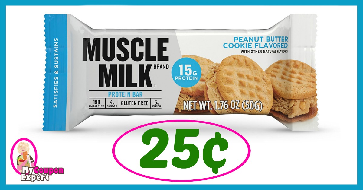 Publix Hot Deal Alert! Muscle Milk Protein Single Bars Only 25¢ each after sale and coupons