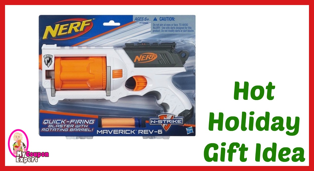 Hot Holiday Gift Idea! Nerf N-Strike Maverick Rev-6 UNDER $20.00 – 62% Savings!!