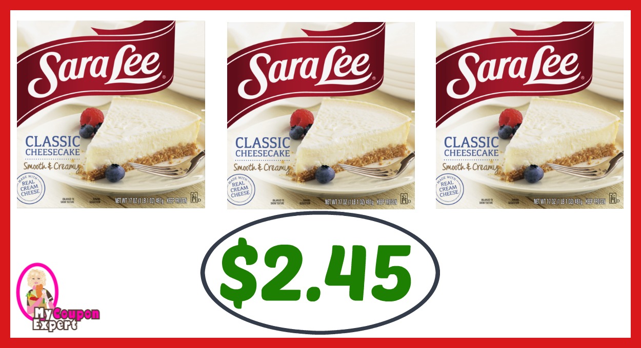 Publix Hot Deal Alert! Sara Lee Cheese Cake Only $2.45 each after sale and coupons