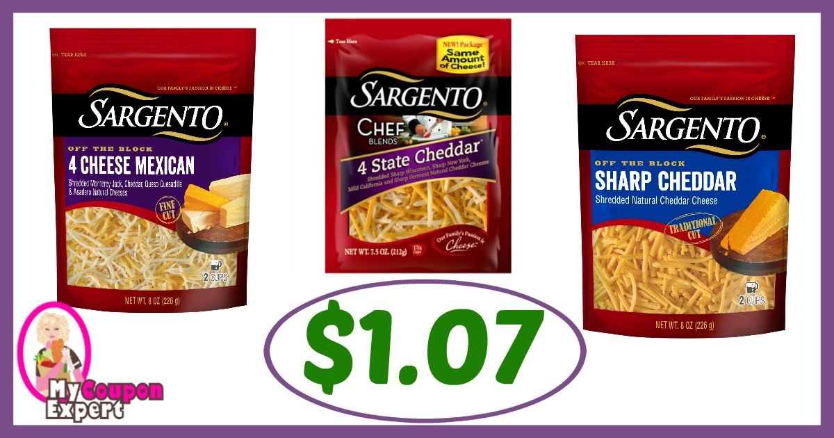 Publix Hot Deal Alert! Sargento Shredded Cheese Only $1.07 each after sale and coupons