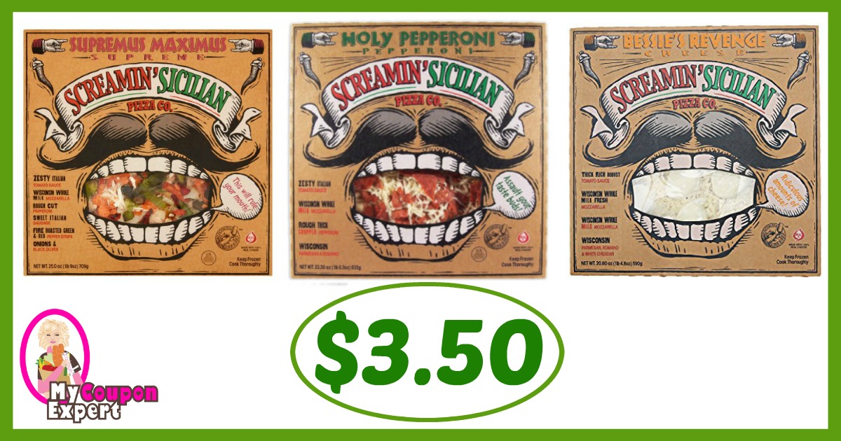 Publix Hot Deal Alert! Screamin’ Sicilian Pizza Co Pizza Only $3.50 each after sale and coupons