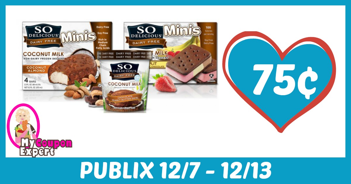 So Delicious Frozen Desert Only 75¢ each after sale and coupons