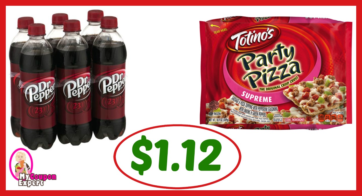 Publix Hot Deal Alert! Totino’s Party Pizza & Dr. Pepper 6 Packs Only $1.12 each after sale and coupons