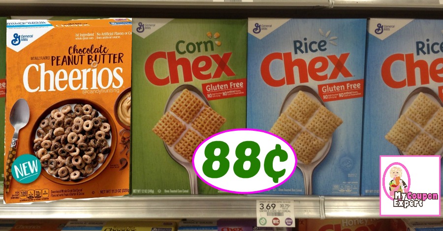 Chex and Chocolate Peanut Butter Cheerios just 88¢ at Publix!