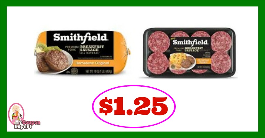 Publix Hot Deal! Smithfield Breakfast Sausage just $1.25 each!!