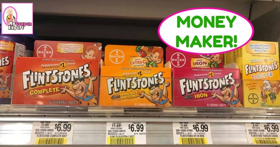 Publix Hot Deal Alert! MONEY MAKER Flintstones Vitamins after sale and coupons