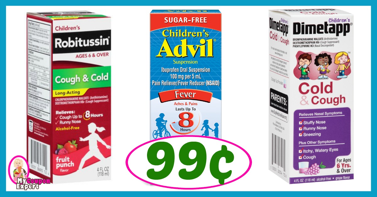 Publix Hot Deal Alert! Children’s Advil, Robitussin, or Dimetapp Only 99¢ after sale and coupons