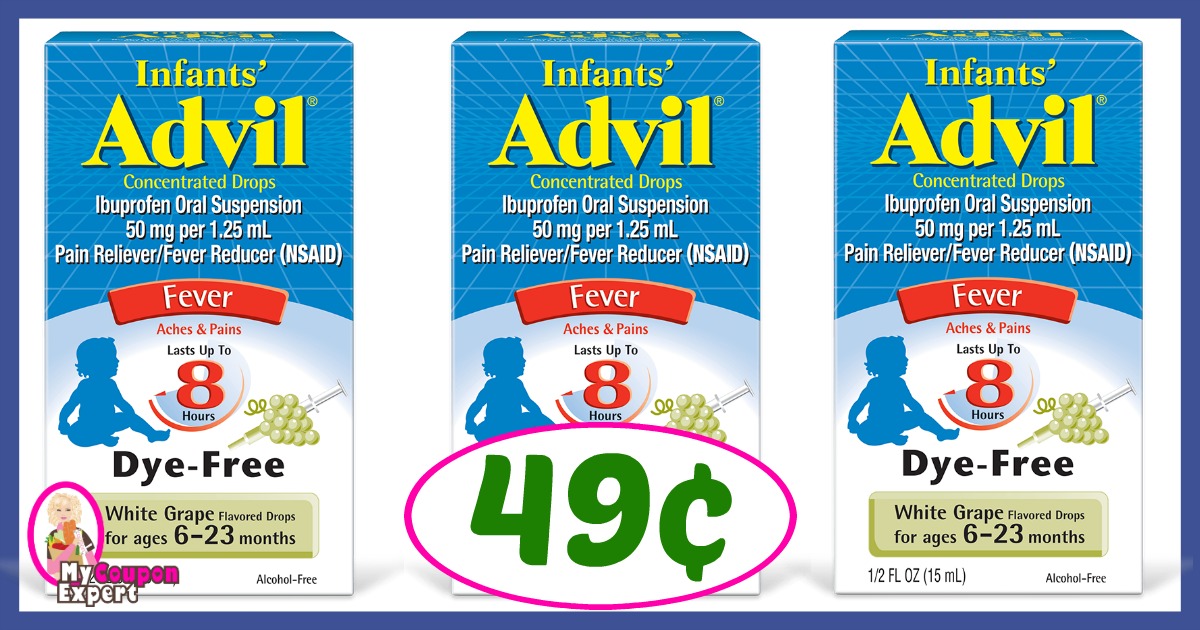 Publix Hot Deal Alert! Advil for Infants Only 49¢ each after sale and coupons