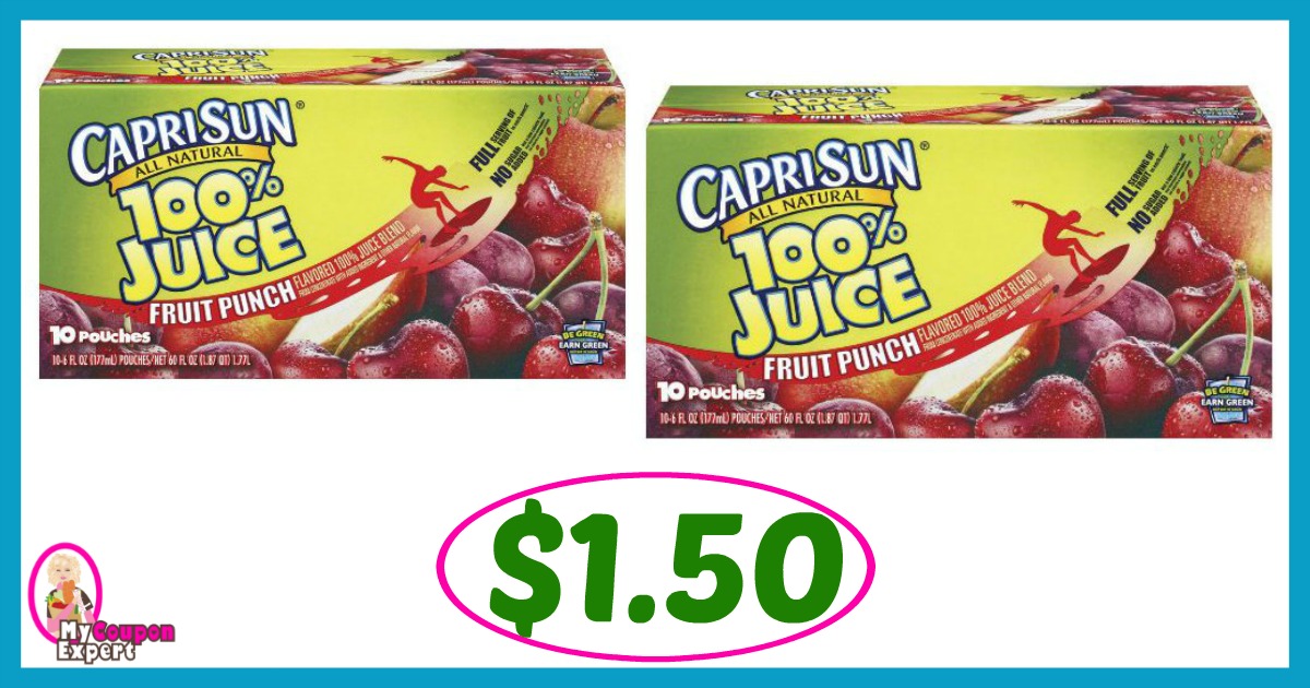 Publix Hot Deal Alert! CapriSun Only $1.50 each after sale and coupons